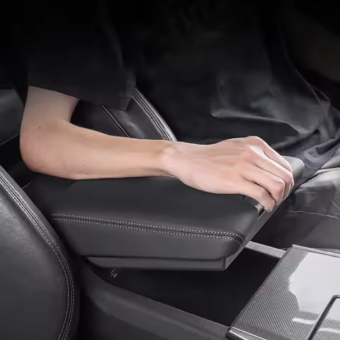 Leather Overlay Center Console Armrest Cover Panel Hard Shell for Audi Q5L A4L A5 A6L A7L B9 C8 F5 2