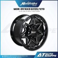 Monsterims MOR-09 - Black Undercut Mill 16x8 ET10 6x139.7  (1 Piece)