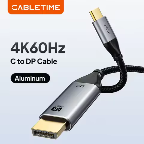 CABLETIME USB C to DisplayPort Cable 4K 60Hz Thunderbolt 3 USB 3.1 Type C to DP for Laptop MacBook p