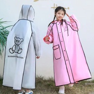 Rain coat kids children Boy girls MANSU baju hujan kanak kanak lelaki big size motorcycle with bag Rain Jacket Raincoat with Hood 儿童男女雨衣