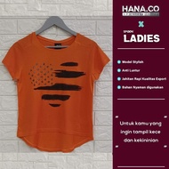 atasan wanita korea | baju wanita | kaos wanita | love orange - m