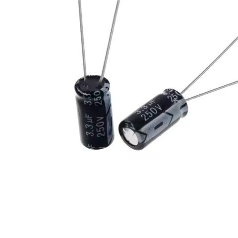 50pcs 3.3uF 250V 3.3MFD 250VDC Aluminum Electrolytic Capacitor 6*11mm Radial 3.3mf250v 3.3uf250v 250