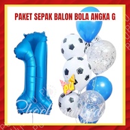 Soccer Balloon Package Number G Soccer Ball Birthday Decoration/