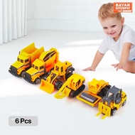 (ORIGINAL) 6 PCS Construction Truck Toy Cars - TH600