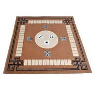 LazaraSale Mahjong Table Mat Cloth Household Silence Anti-skid 79x79cm Card Game Brown