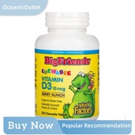 OceanicOutlet PROMO Natural Factors Vit D3 Kids Big Friends Chewable Vitamin D3 Berry Bunch 10mcg 250 Chewable Tablets Immune booster