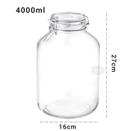 Hermetico Jar 4000ml JUMBO Airtight Hermetico Glass Jar/ Glass Canister/ Airtight Food Storage Jar J