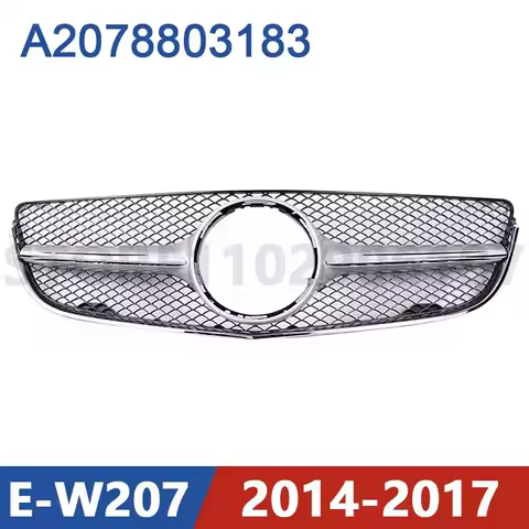 for 2014-2017 W207 Mercedes Benz E200 E220 E250 E350 E500 Front Bumper Radiator Grill Mesh Middle Ne