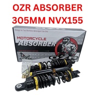 OZR ABSORBER NVX155 305MM 285MM BLACK GOLD COLOUR Motorcycle
