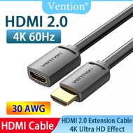 Vention HDMI 2.0 Extension Cable HDMI Cable 4K/60Hz HDMI 2.0 2.1 Male to Female Cable forHDTV Nintend Switch PS4/3 Projector Laptop HDMI Extender Adapter 8K