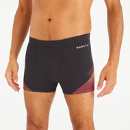 DECATHLON Men’s swimming boxer - 500 Fiti black tria red