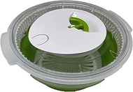 Fujisho Felio F22001 Collapsible Salad Spinner, Green, When in Use (L x W x H): Approx. 12.0 x 11.2