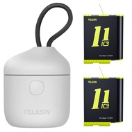 TELESIN Battery for GoPro Hero 11 10 9 1750mAh Battery 3 Ways Fast Charger Case TF Card Storage