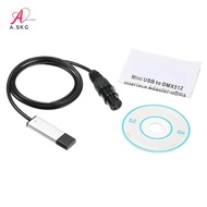 [COD] 3.48ft USB to DMX512 Interface Adapter PC Controller DMX512 Cable High Performance Portable