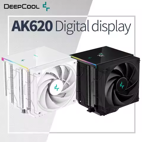 DeepCool AK620 Digital Twin Towers CPU Air Cooler 6 Heatpipes White Dual Fans Radiator For LGA1700 2