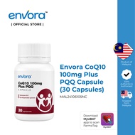 Envora CoQ10 Co-enzyme Q10 Plus PQQ  100mg x 30s - Heart Health, Energy Booster, Anti Aging | Kesiha