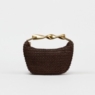 Summer Half-Moon Beach Straw Shoulder Bags Womens Straw Bucket Bag Purse Woven Straw Handbags Casual
