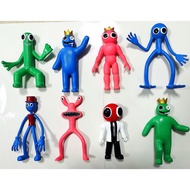 Blue Rainbow Friends Action Figures เกมสยองขวัญ Kawaii รถเค้กตกแต่งการ์ตูน PVC สะสมของเล่นเด็กของขวัญ