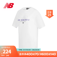 NEW BALANCE NB官方夏季男女同款圆领休闲短袖T恤 白色 WT 5EC2U843 XL