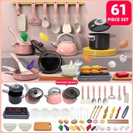 28/61/86 PCS Cooking Set Toys Kids Kitchen Toys Pretend Play Set For Girl Birthday Gift Mainan Masak