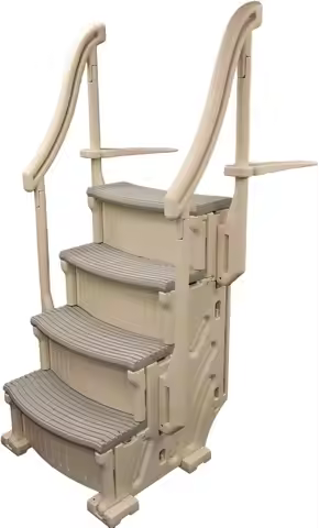 Curve CCX-AG Drop in Above Ground Pool Step with Grey Treads - Base Step