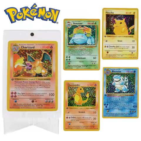 151Pcs No duplicate 1996 G1 Edition Pokemon Cards rare Charizard Blastoise Venusaur Mewtwo pikachu C