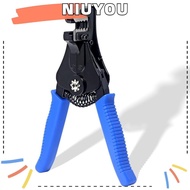 NIUYOU Wire Stripper, High Carbon Steel Blue Crimping Tool, Durable Automatic Wiring Tools Cable