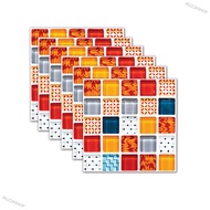 IRUZ2KSHOP 6Pcs Waterproof Nonslip Self Adhesive Mosaic Tile Sticker Kitchen Bathroom Wall Decor