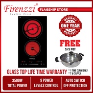 Firenzzi Double Zone Domino Ceramic Hob [Free S/S Pot] FRC-2066