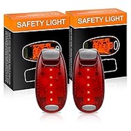 Sosayet LED Safety Light Set of 2, Flashing Light School Bag Light, Clip Reflector Backpack Light Running Light, Safety Light for Children Backpack, Jogger, Pram
