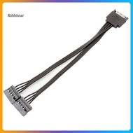  SATA Power Cable Professional Stable Power Supply 1 to 2 15Pin Male to 2 15Pin Female SATA Power Extension Cable for Hard Drive