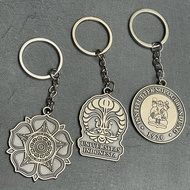GANTUNGAN Brass Metal Keychain Reversible Premium Metal Campus Keychain UI University of Indonesia U