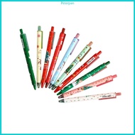 RPAN 10Pcs Christmas Gel Inks Pen 0 5mm Tip Refillable Retractable Gel Pen Quick Dry for Note Taking