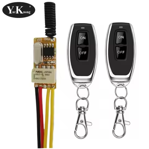 3.7V Tiny RF Remote Switch 433 315 4.2V 4.5V 5V 6V 7.4V 9V 12V Small Relay Contact Wireless Switches