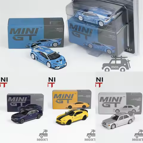 MINI GT 1:64 i7 xDrive60 / MUSTANG / Huracán GT / 190E 2.5-16 Diecast Model Car