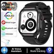 2025 New GPS Sports Smart Watch Men AMOLED HD ScreenFor AndroidNFC Bluetooth Call Outdoor Military S