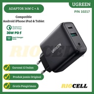 Ugreen 36W Dual Fast Charging Dual USB A + Type C Charger Adapter