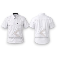 White Shirt, Men's Civil Servant Top, White Civil Servant Uniform, White Men's Uniform