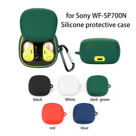 for Sony WF-SP700N Silicone Case Protective Earbuds Cover with Hook