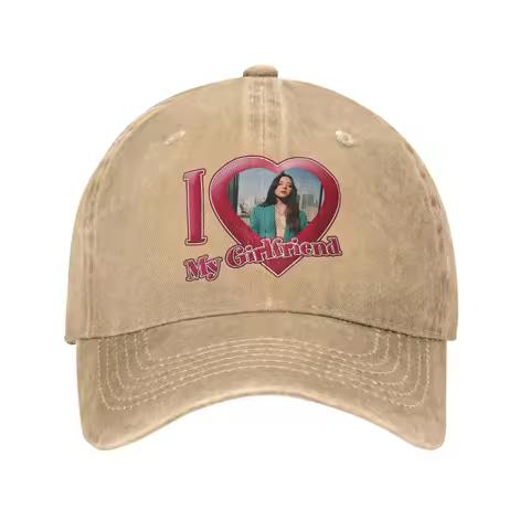 I Love My Girlfriend Aubrey Plaza Green Witch Baseball Cap Sun Outdoor Gym Dropshipping Washed Truck