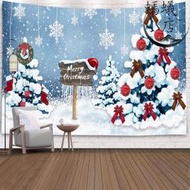 [原創*高清]聖誕掛布聖誕節裝飾布聖誕襪聖誕樹節日裝飾藝術牆北歐ins背景布壁畫壁掛布簾掛畫掛毯牆布風水掛布掛簾