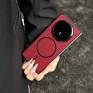 For Honor Magic V3 V5 V 5 Case Luxury Carbon Fiber Texture PC Hard Magnetic Flip Phone Cover Casing 