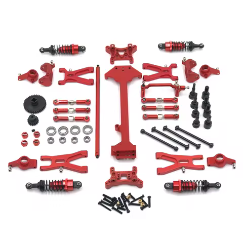 Metal Upgrade Swing Arm Steering Cup Linkage Shock Absorber Kit WLtoys 1/18 A959 A949 A969 A979 K929