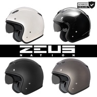 Zeus Helmet ZS-381c Retro Scooter Vespa Cafe Racer Open Face Helmet