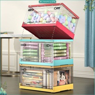 Collapsible Storage Box Transparent Organizer Bin 29L/42L/64L/72L Extra-Large Storage Cabinet Stacka