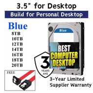 Blue Hard Disk 10TB 12TB 14TB 16TB 18TB 20TB HDD 3.5" Hard Drive Blue PC Desktop HDD