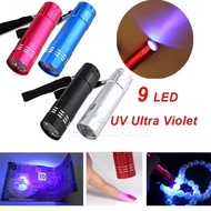 9 LED Multi-functional Mini LED UV Gel Lamp Light, Portable Nail Drying Manicure Tool, UV Glue Hand 