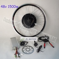 【hot】❁℡ Powerful electric bike diy kit 1500w 48V brushless dc rear hub motor and 1800w controller with pedal sensor G-S004