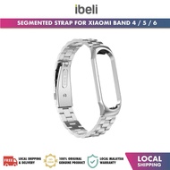 Segmented Strap Metal Wrist Strap for Xiaomi Mi Band 4 / Mi Band 5 / Mi Band 6