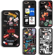 OPPO A7 A71 A72 A73 A74 A75 A76 Phone Case Trendy Brand Shockproof Matte Soft TPU Cover